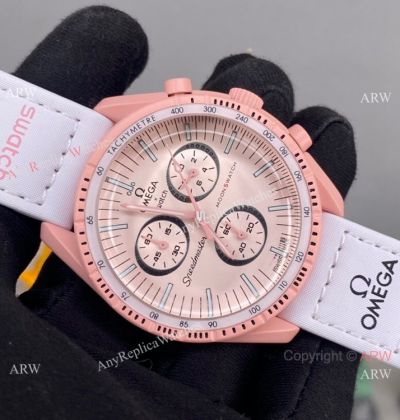 Replica Swatch x Omega Mission to Venus Watch Pink Version